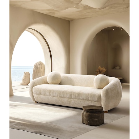 Manhattan Comfort Tribeca Sofa in Cream SF015-CR